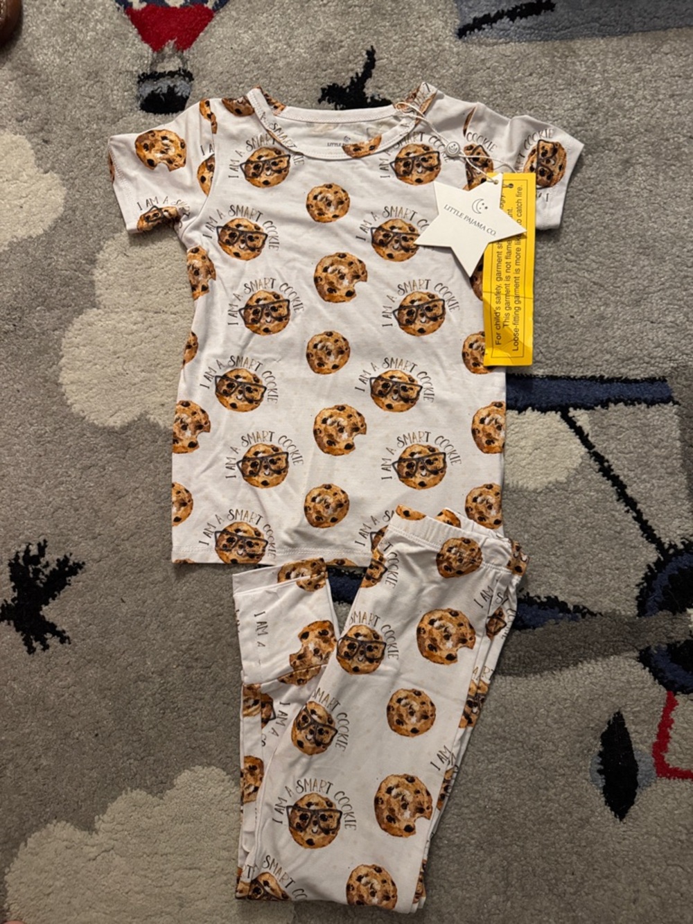 White "Smart Cookie" Kids Pajama Set